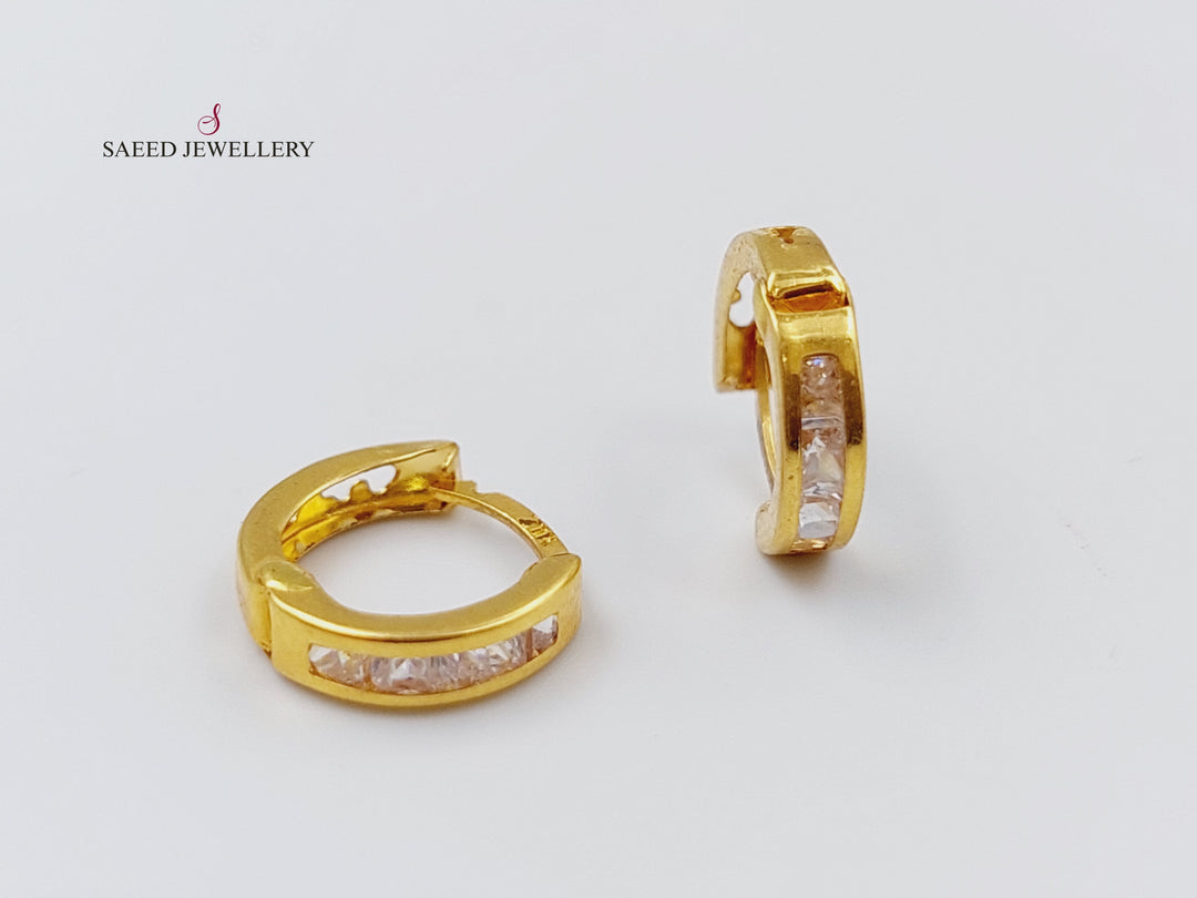 21K Gold Hoop Earrings by Saeed Jewelry - Image 3