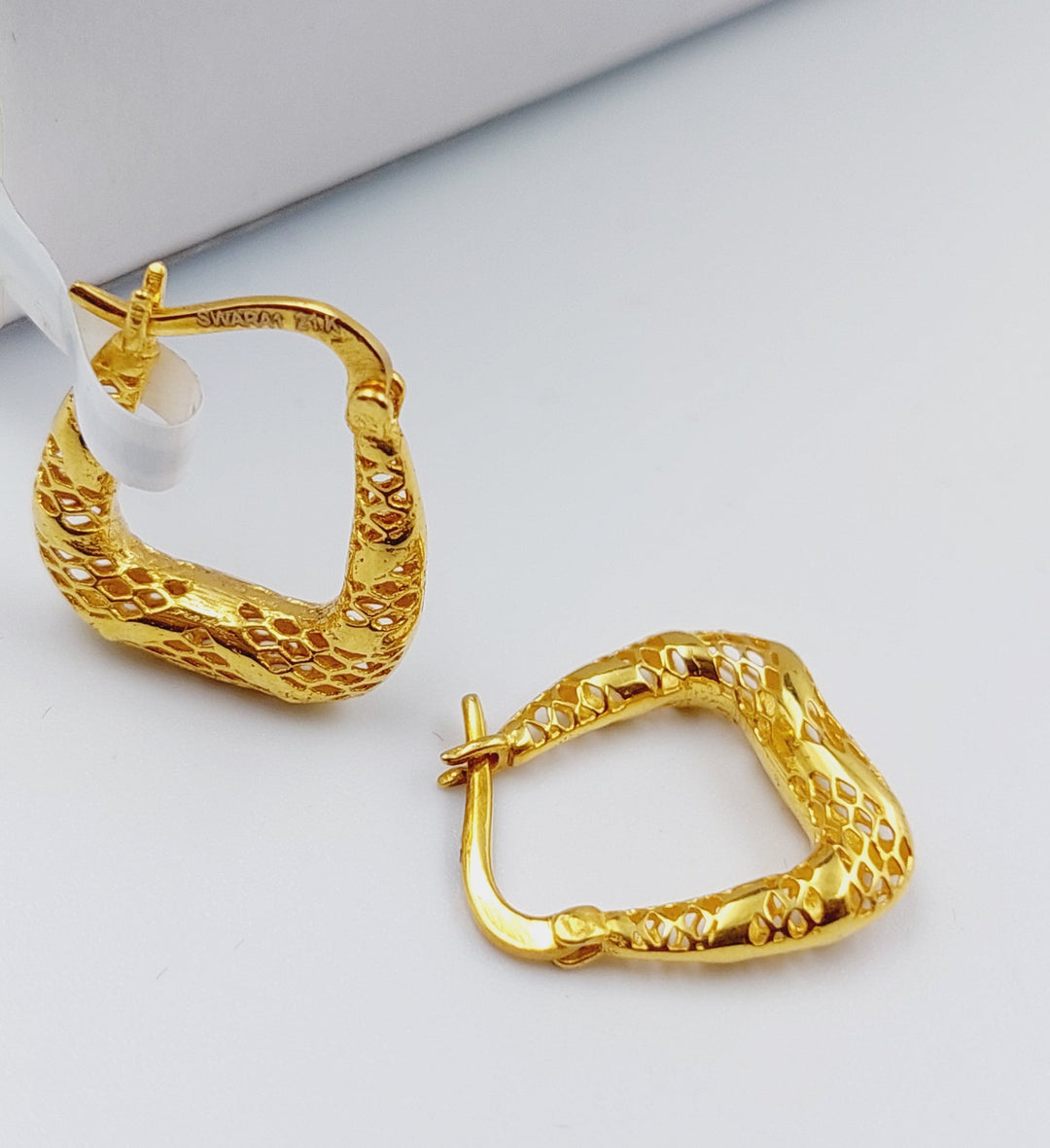 21K Gold Hoop Earrings by Saeed Jewelry - Image 2