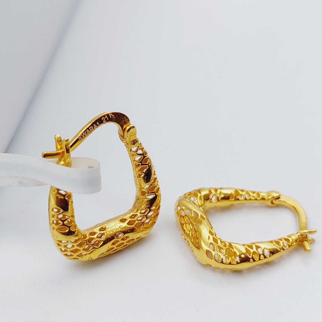 21K Gold Hoop Earrings by Saeed Jewelry - Image 6