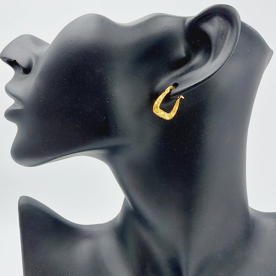 21K Gold Hoop Earrings by Saeed Jewelry - Image 5