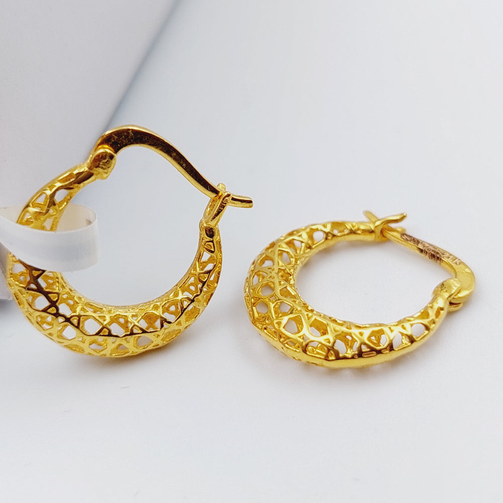 21K Gold Hoop Earrings by Saeed Jewelry - Image 2