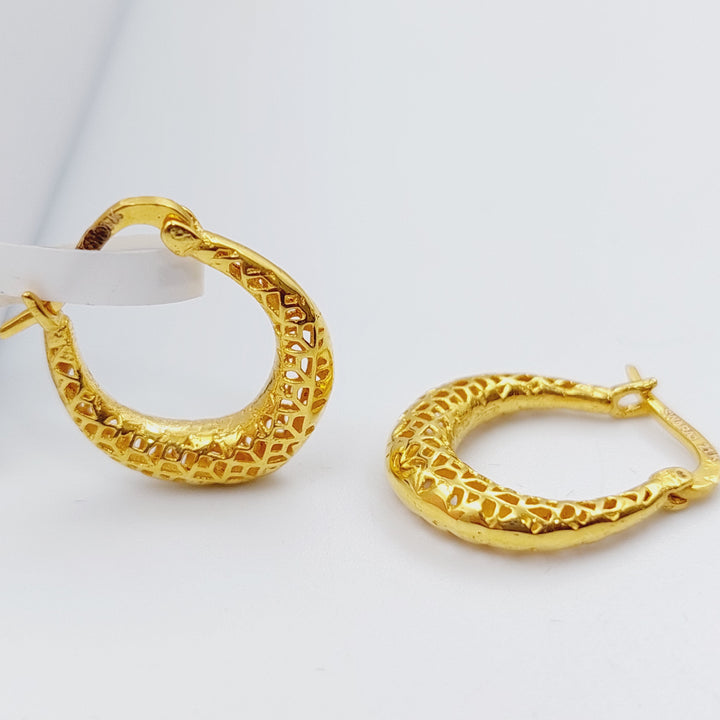 21K Gold Hoop Earrings by Saeed Jewelry - Image 1