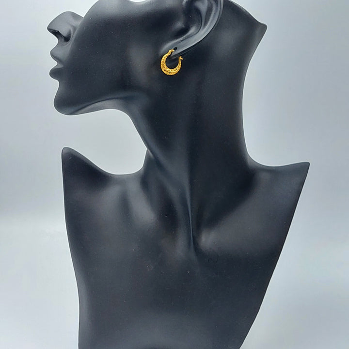 21K Gold Hoop Earrings by Saeed Jewelry - Image 2