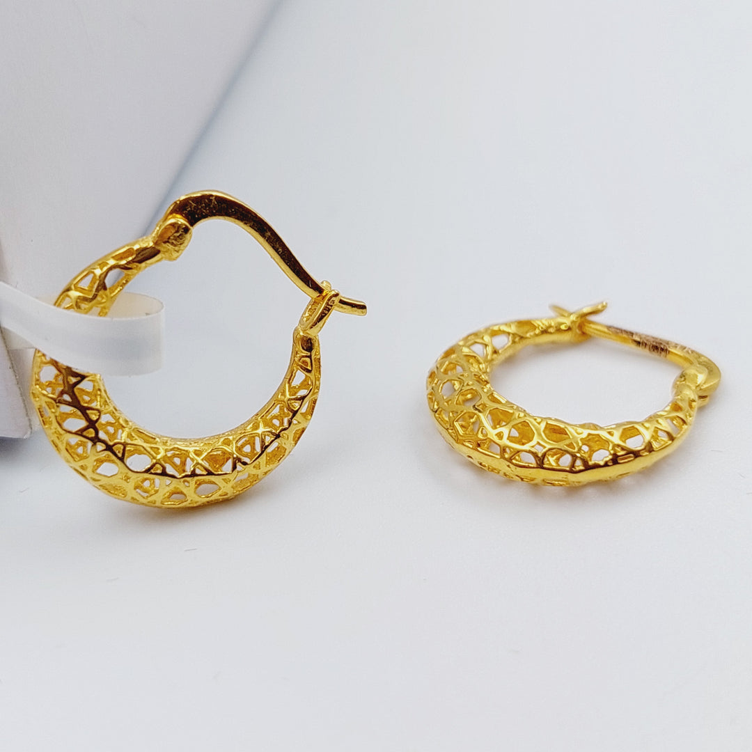 21K Gold Hoop Earrings by Saeed Jewelry - Image 4