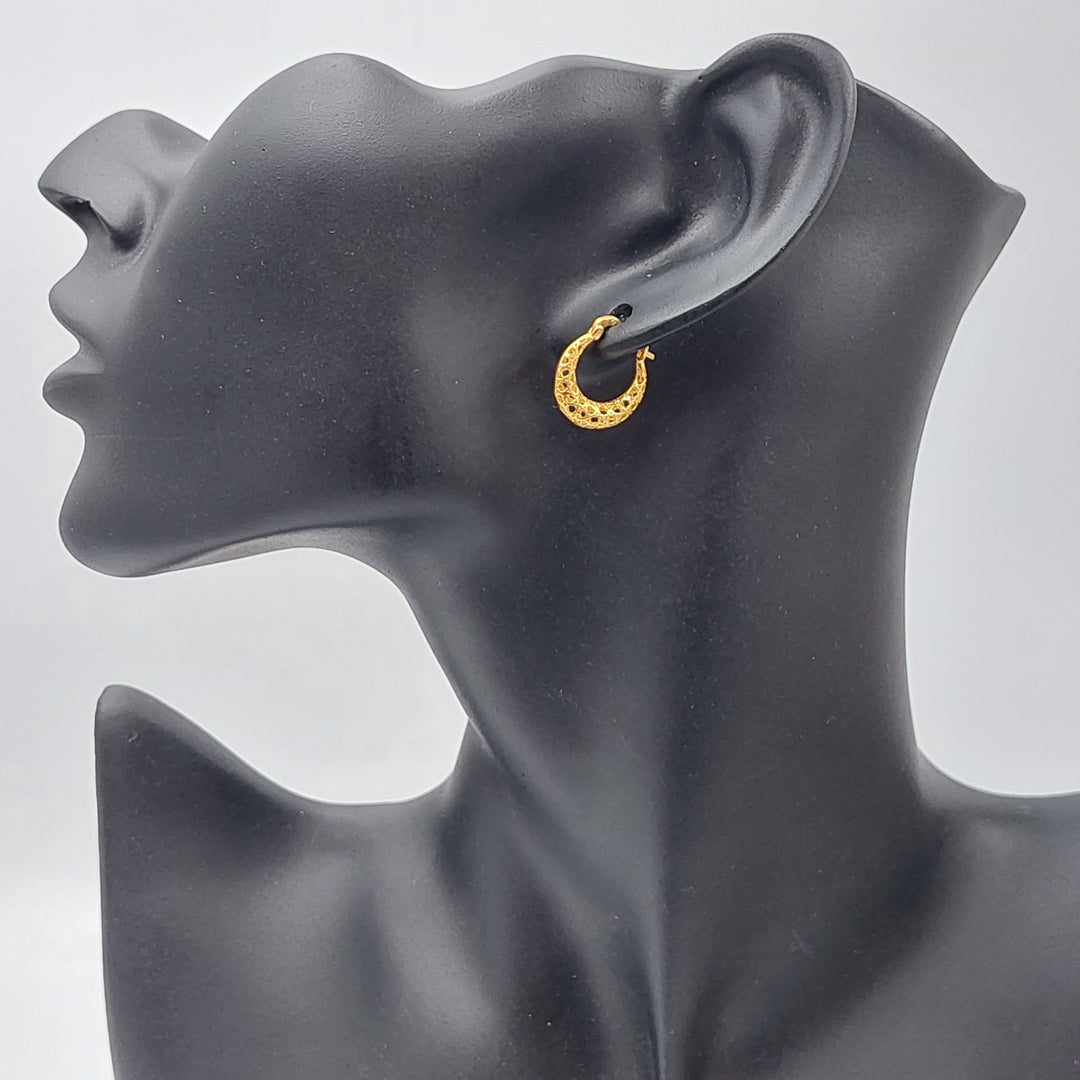 21K Gold Hoop Earrings by Saeed Jewelry - Image 1