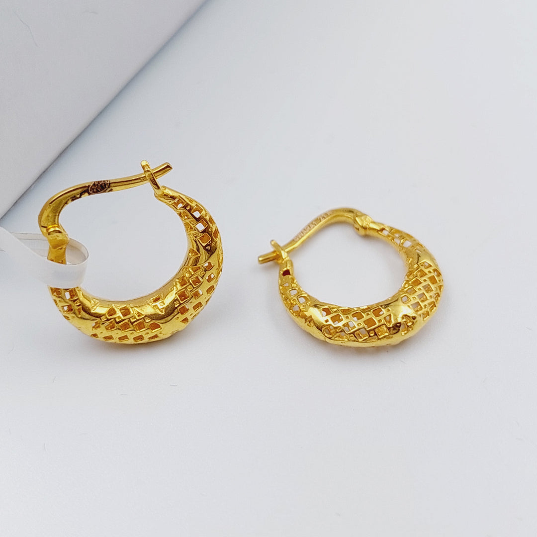 21K Gold Hoop Earrings by Saeed Jewelry - Image 1