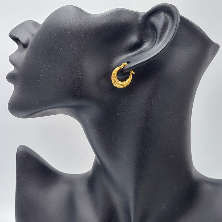 21K Gold Hoop Earrings by Saeed Jewelry - Image 7