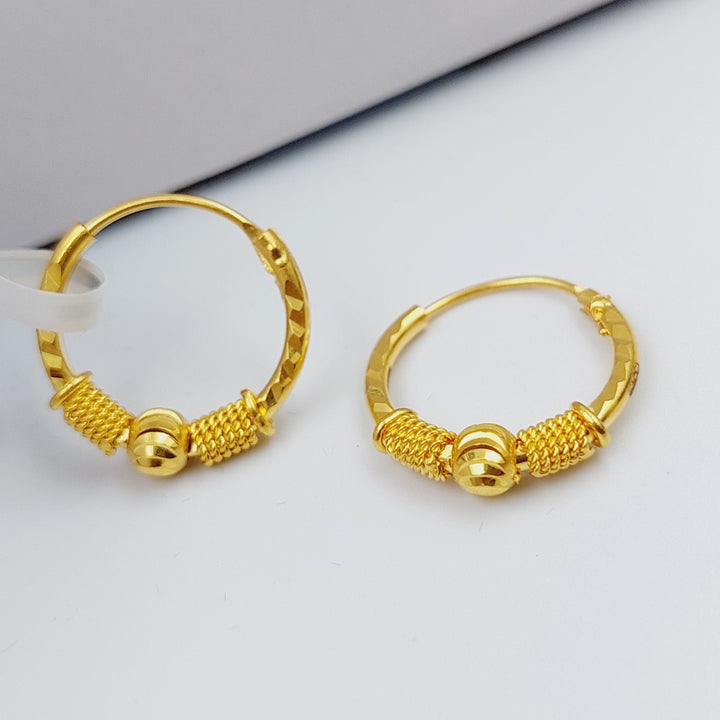 21K Gold Hoop Earrings by Saeed Jewelry - Image 2