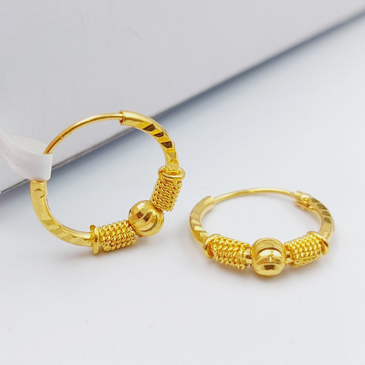 21K Gold Hoop Earrings by Saeed Jewelry - Image 1