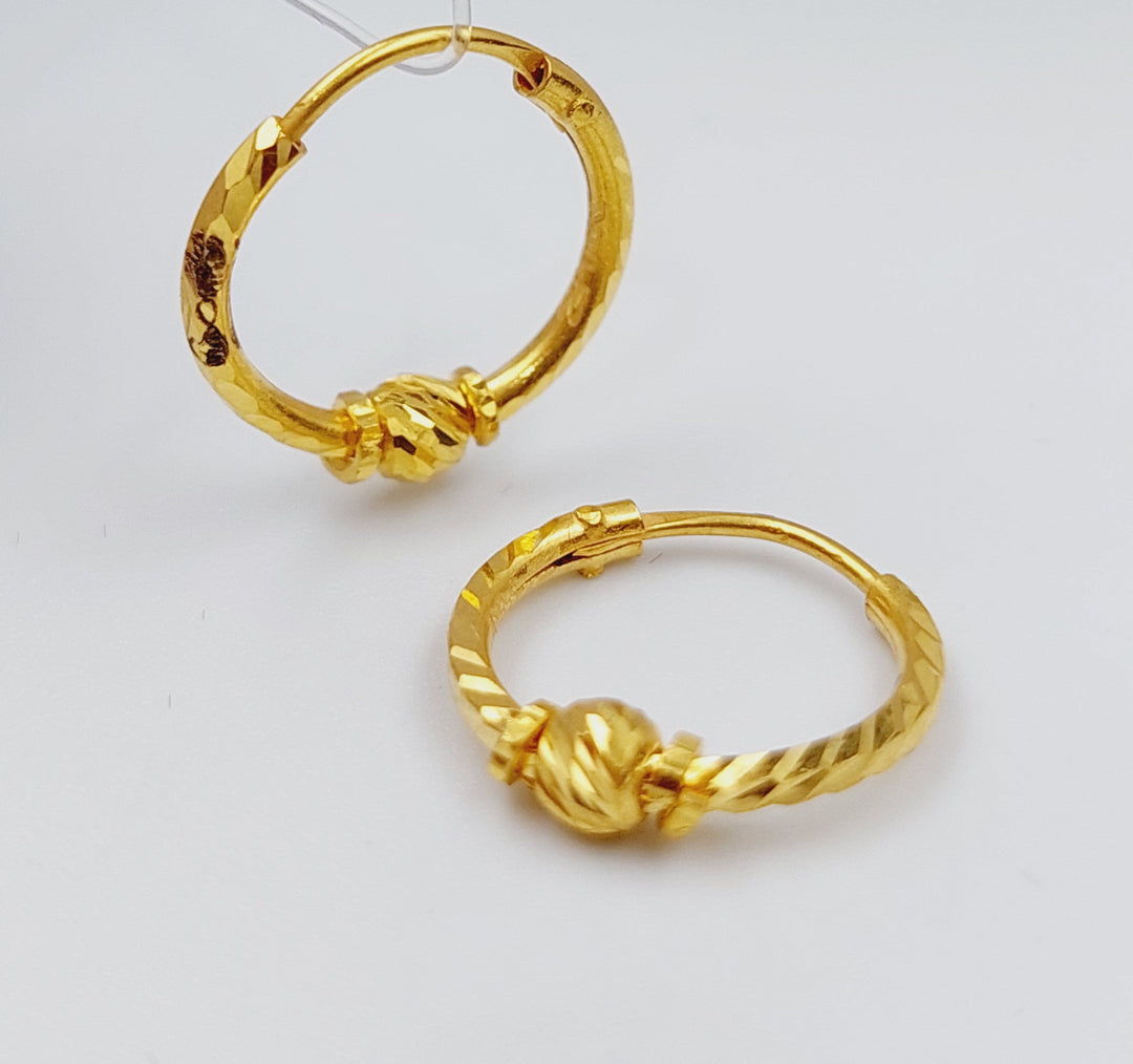 21K Gold Hoop Earrings by Saeed Jewelry - Image 4