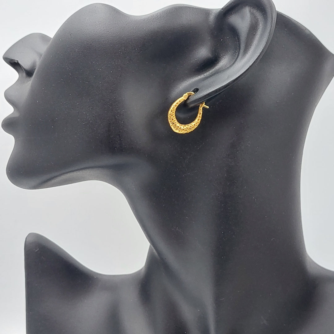 21K Gold Hoop Earrings by Saeed Jewelry - Image 1