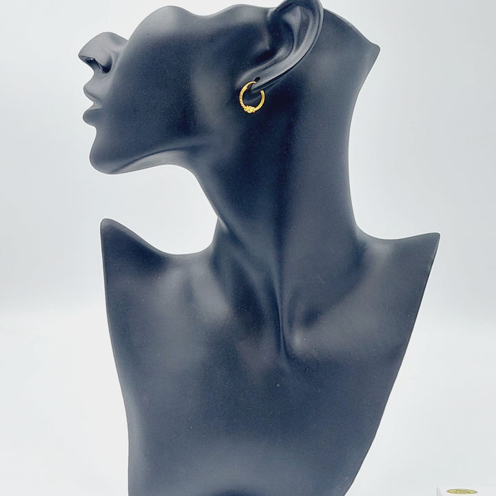 21K Gold Hoop Earrings by Saeed Jewelry - Image 6