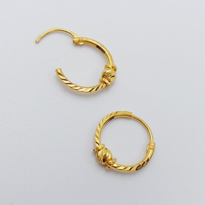 21K Gold Hoop Earrings by Saeed Jewelry - Image 8