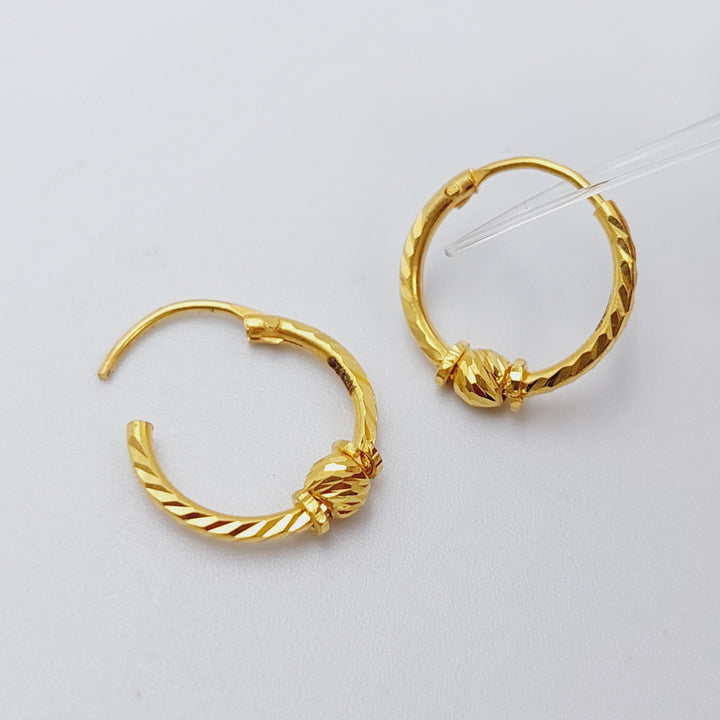 21K Gold Hoop Earrings by Saeed Jewelry - Image 9