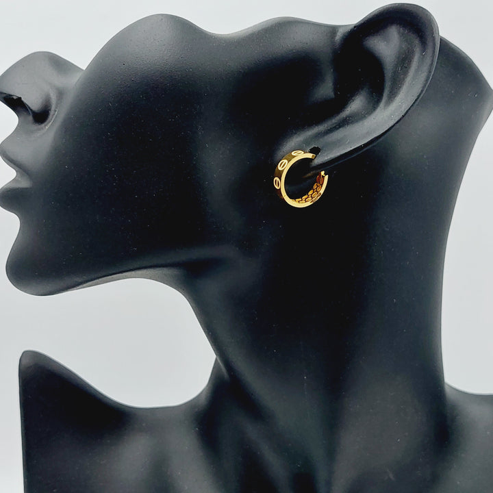 21K Gold Hoop Earrings by Saeed Jewelry - Image 6