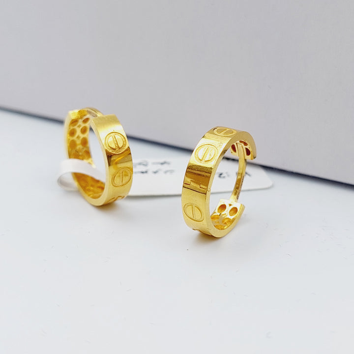 21K Gold Hoop Earrings by Saeed Jewelry - Image 1