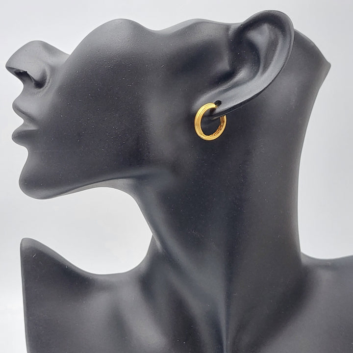 21K Gold Hoop Earrings by Saeed Jewelry - Image 4