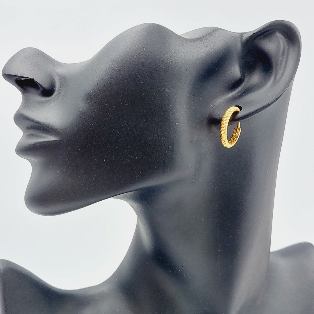 21K Gold Hoop Earrings by Saeed Jewelry - Image 4