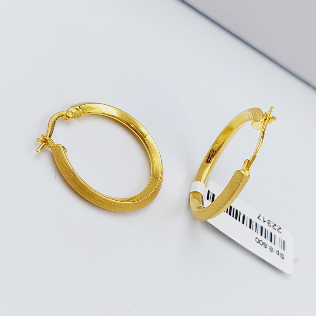 21K Gold Hoop Earrings by Saeed Jewelry - Image 2