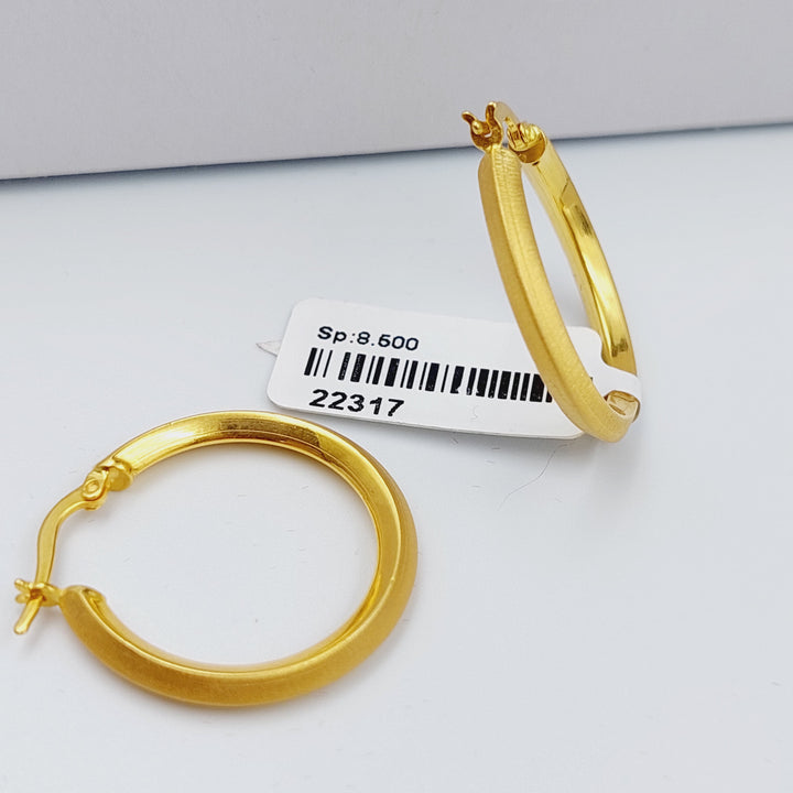 21K Gold Hoop Earrings by Saeed Jewelry - Image 3