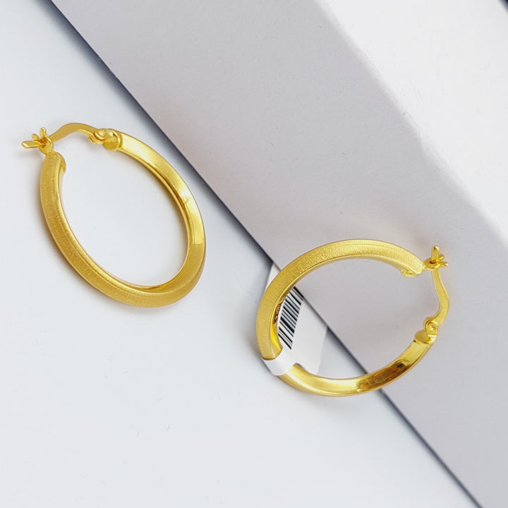 21K Gold Hoop Earrings by Saeed Jewelry - Image 4