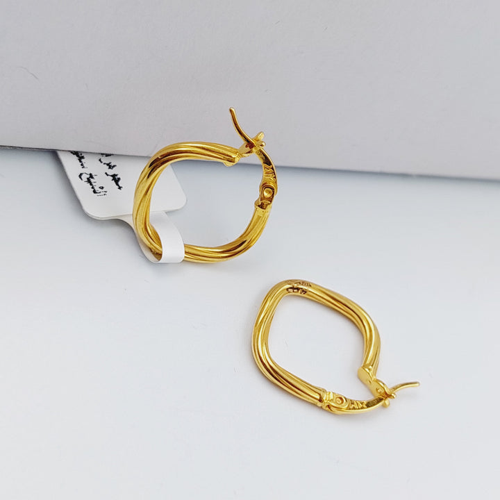 21K Gold Hoop Earrings by Saeed Jewelry - Image 3