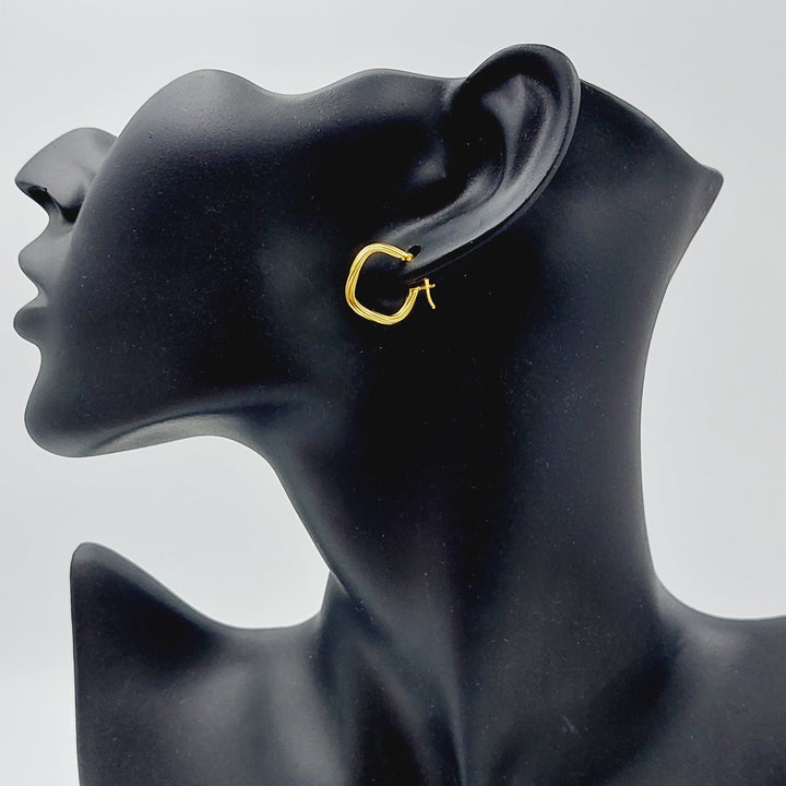 21K Gold Hoop Earrings by Saeed Jewelry - Image 4