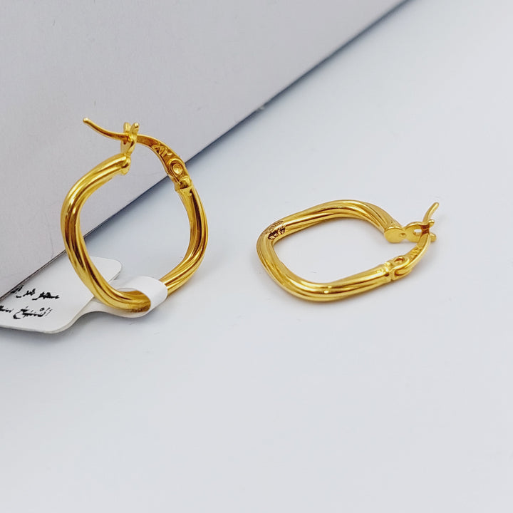 21K Gold Hoop Earrings by Saeed Jewelry - Image 1