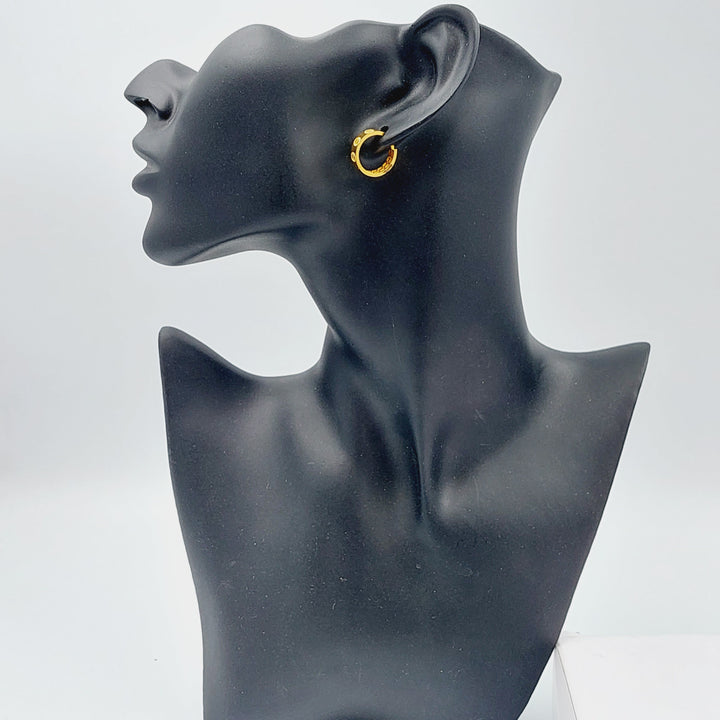 21K Gold Hoop Earrings by Saeed Jewelry - Image 5