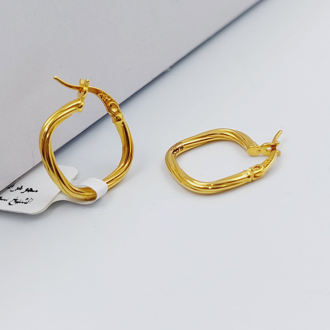 21K Gold Hoop Earrings by Saeed Jewelry - Image 3