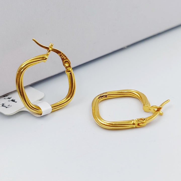 21K Gold Hoop Earrings by Saeed Jewelry - Image 1