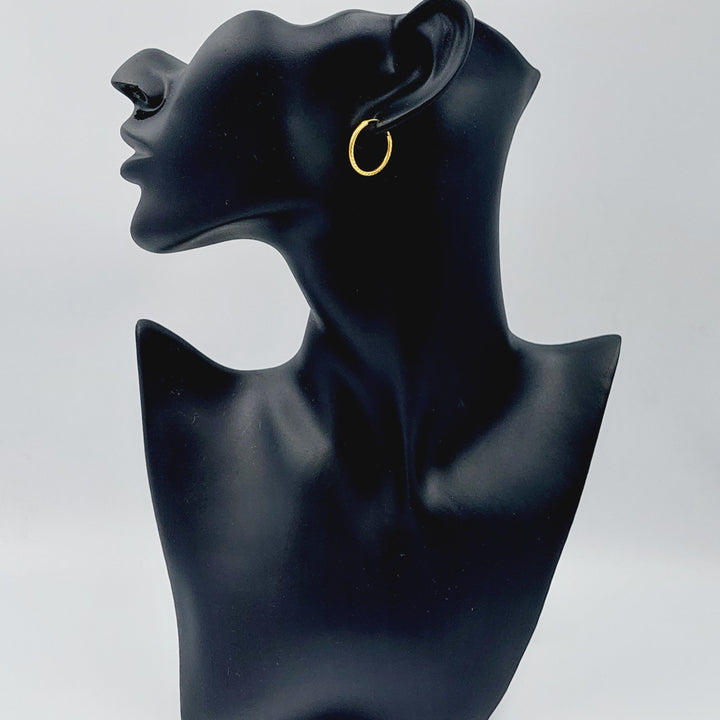 21K Gold Hoop Earrings by Saeed Jewelry - Image 4