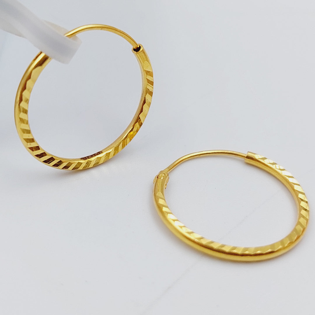 21K Gold Hoop Earrings by Saeed Jewelry - Image 8