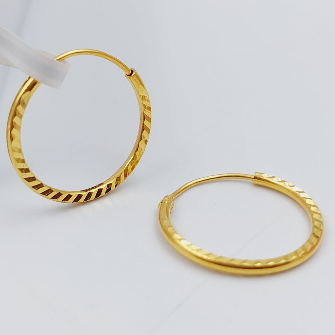 21K Gold Hoop Earrings by Saeed Jewelry - Image 1