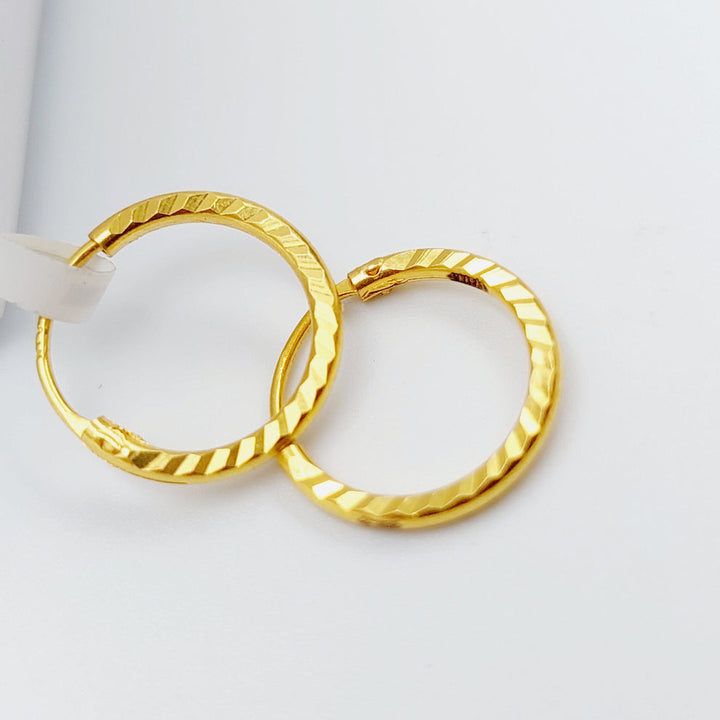 21K Gold Hoop Earrings by Saeed Jewelry - Image 6