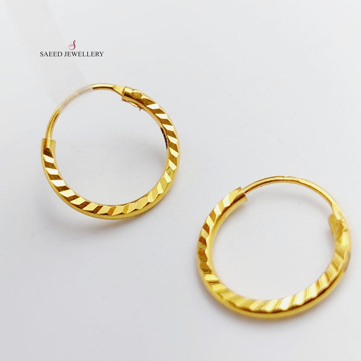 21K Gold Hoop Earrings by Saeed Jewelry - Image 1