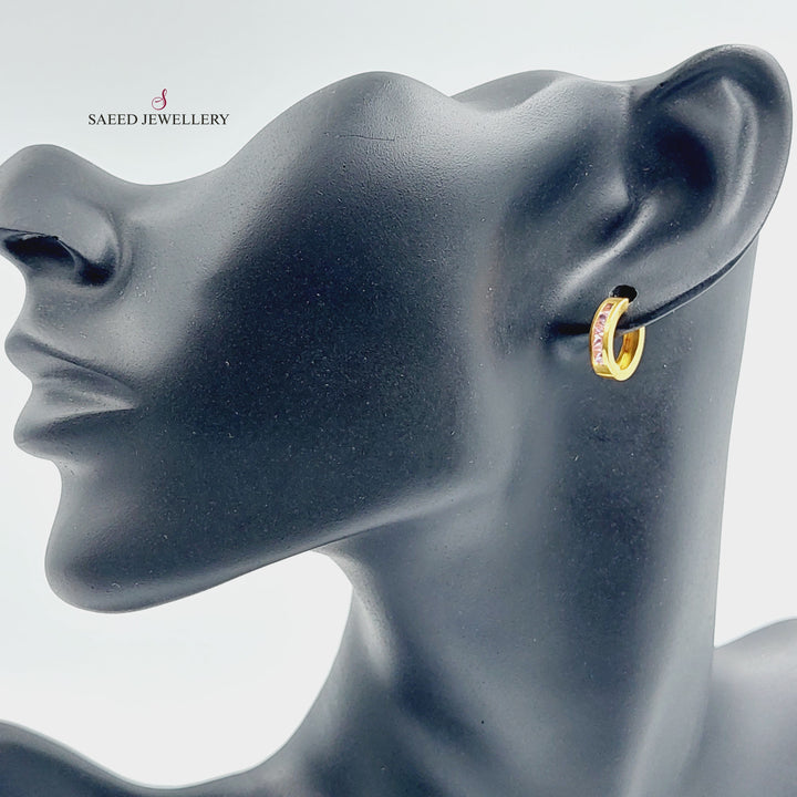 21K Gold Hoop Earrings by Saeed Jewelry - Image 2