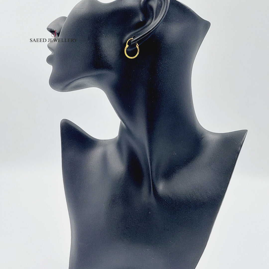 21K Gold Hoop Earrings by Saeed Jewelry - Image 4