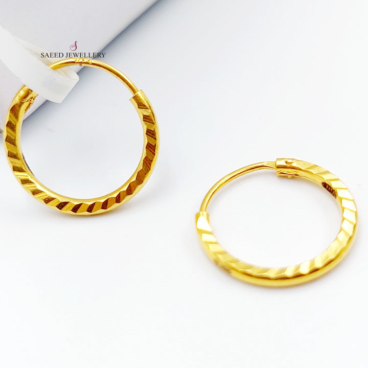 21K Gold Hoop Earrings by Saeed Jewelry - Image 1