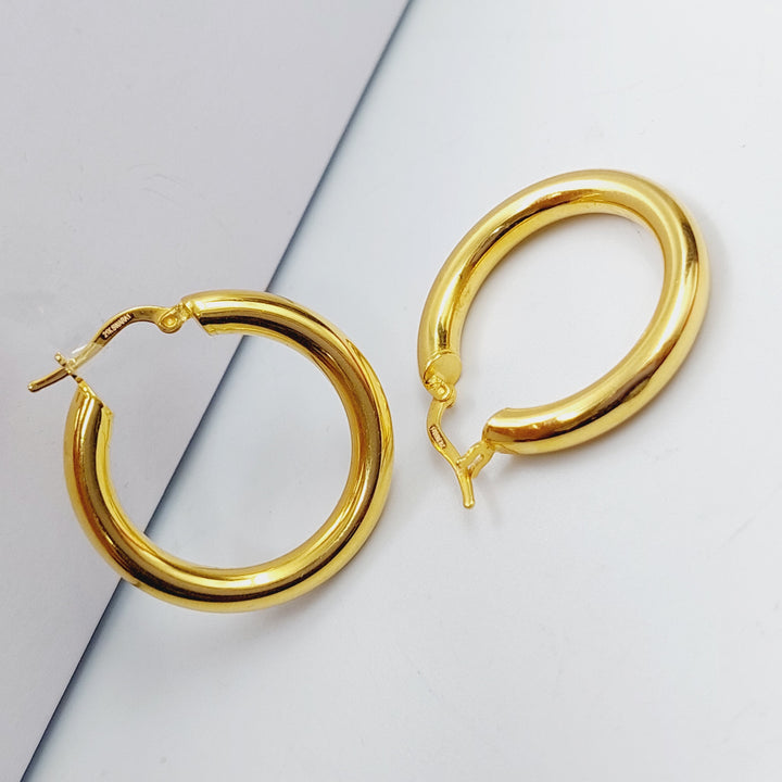 21K Gold Hoop Earrings by Saeed Jewelry - Image 2