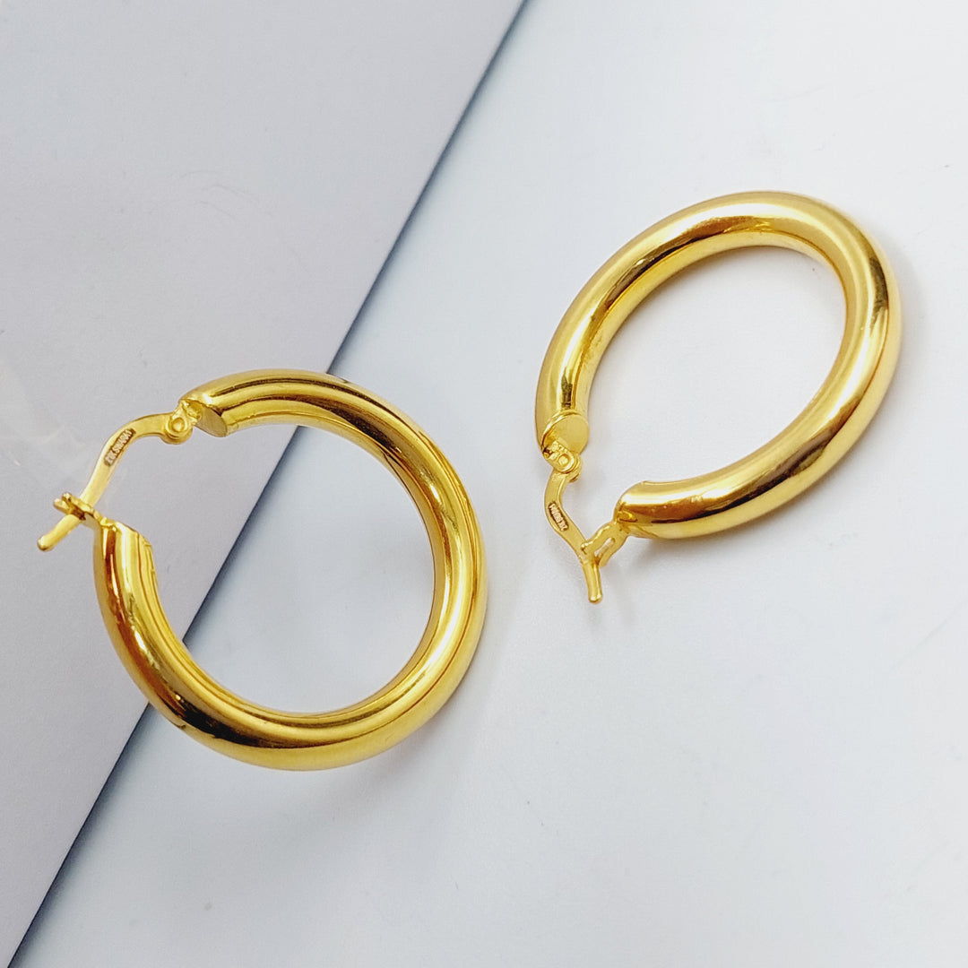 21K Gold Hoop Earrings by Saeed Jewelry - Image 4