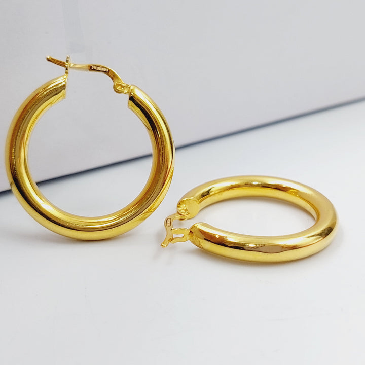 21K Gold Hoop Earrings by Saeed Jewelry - Image 1