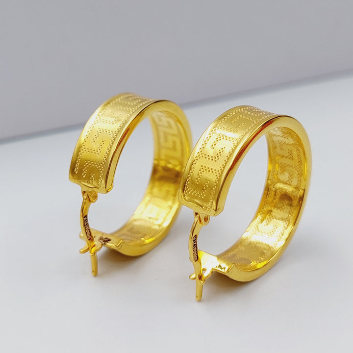 21K Gold Hoop Earrings by Saeed Jewelry - Image 2