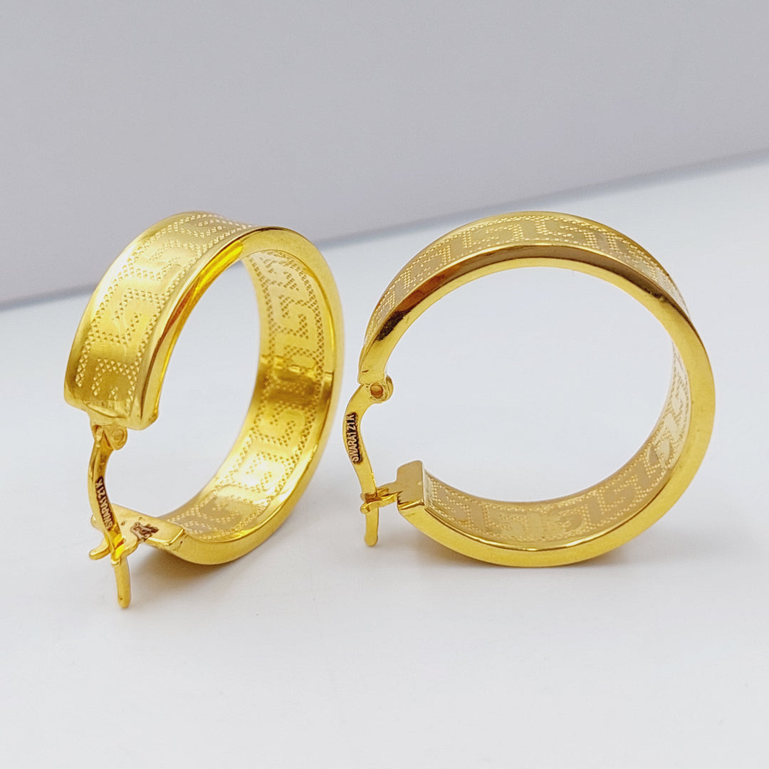 21K Gold Hoop Earrings by Saeed Jewelry - Image 8