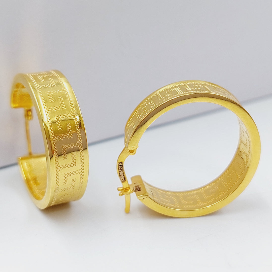 21K Gold Hoop Earrings by Saeed Jewelry - Image 6