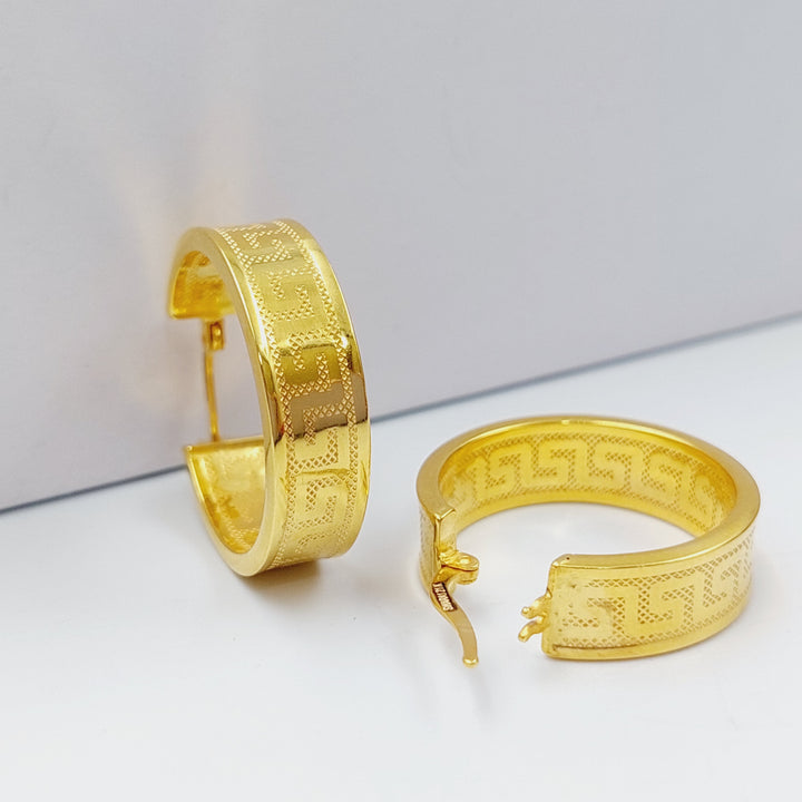 21K Gold Hoop Earrings by Saeed Jewelry - Image 1