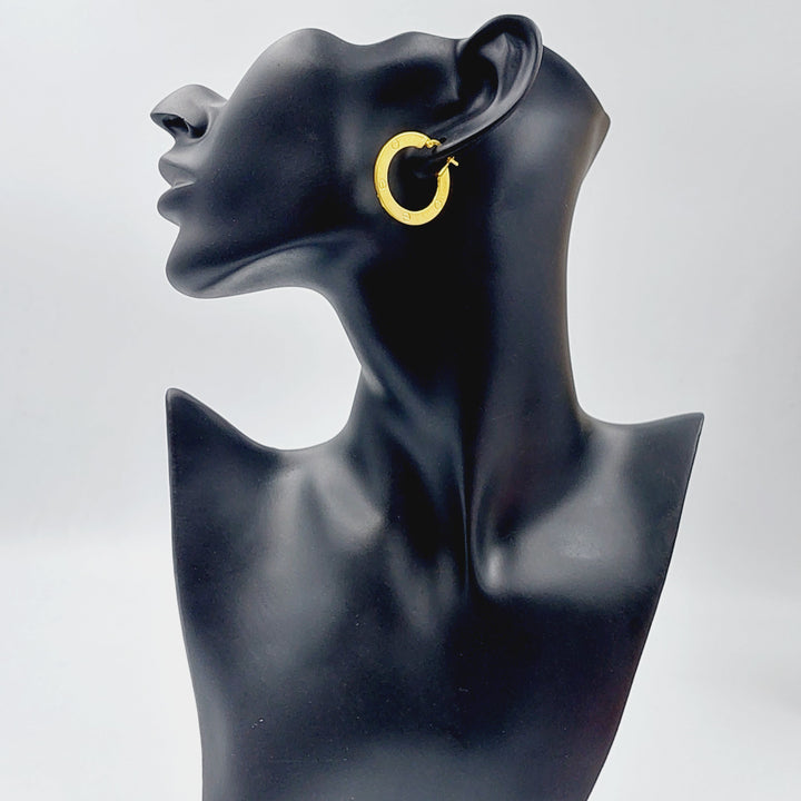 21K Gold Hoop Earrings by Saeed Jewelry - Image 5