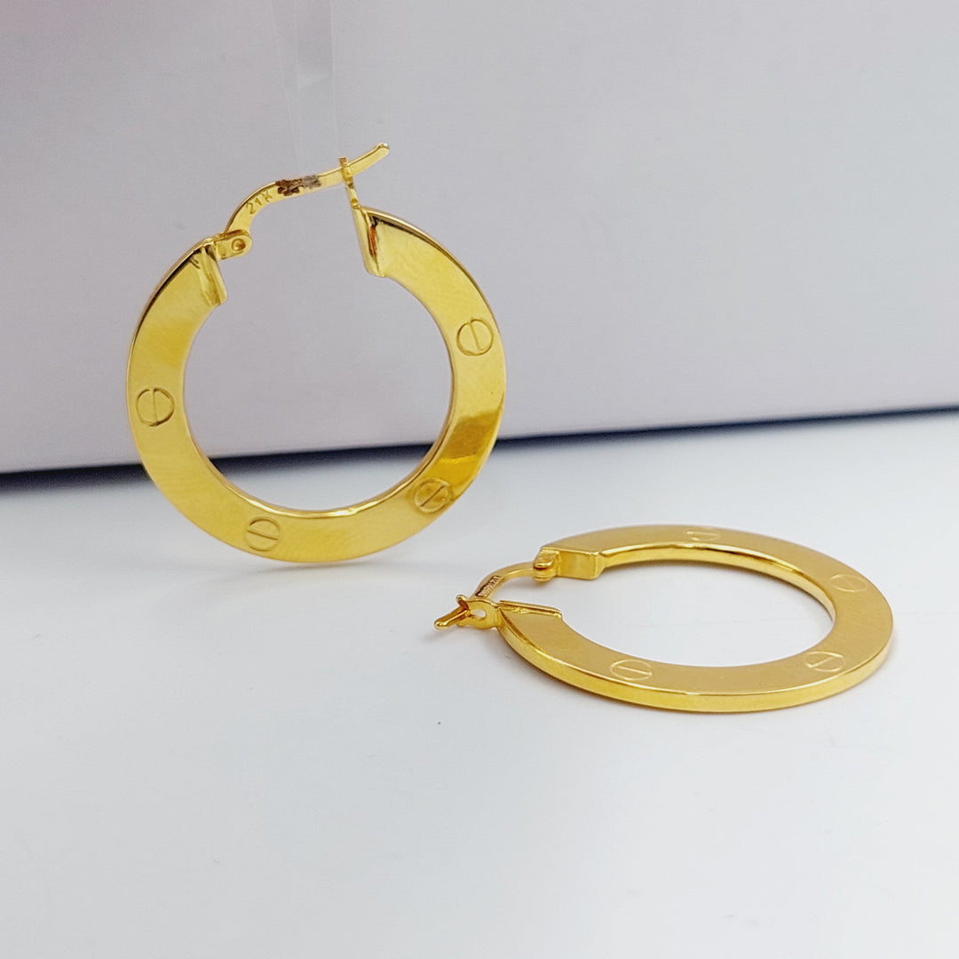 21K Gold Hoop Earrings by Saeed Jewelry - Image 11