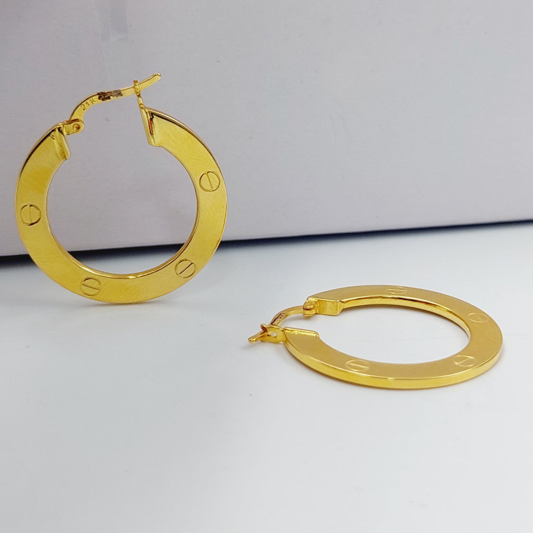 21K Gold Hoop Earrings by Saeed Jewelry - Image 6