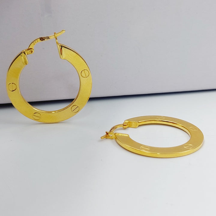 21K Gold Hoop Earrings by Saeed Jewelry - Image 8